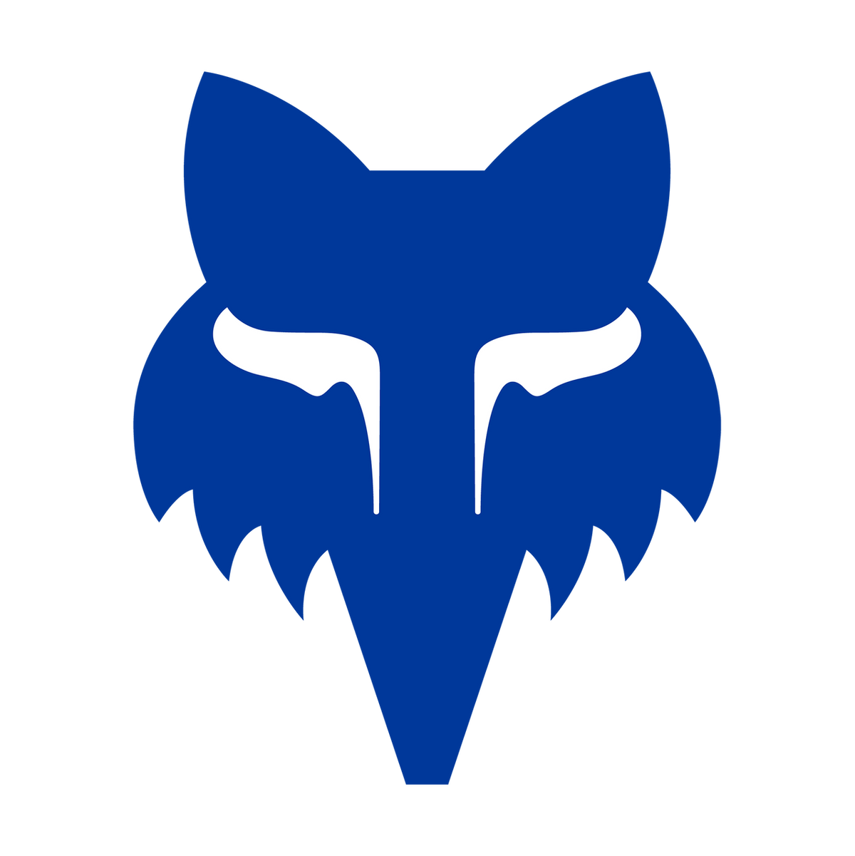 Sticker Fox Head - 18 cm - blau