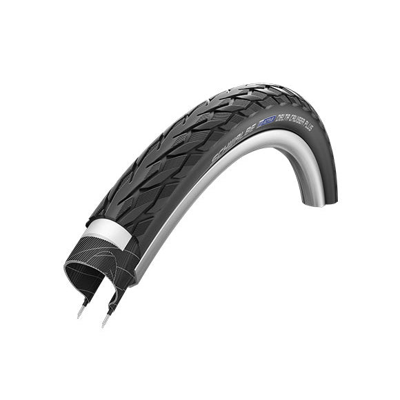 Delta Cruiser Plus pneu à tringle - 28x1.25 pouces - SBC - bande réfléchissante - noir