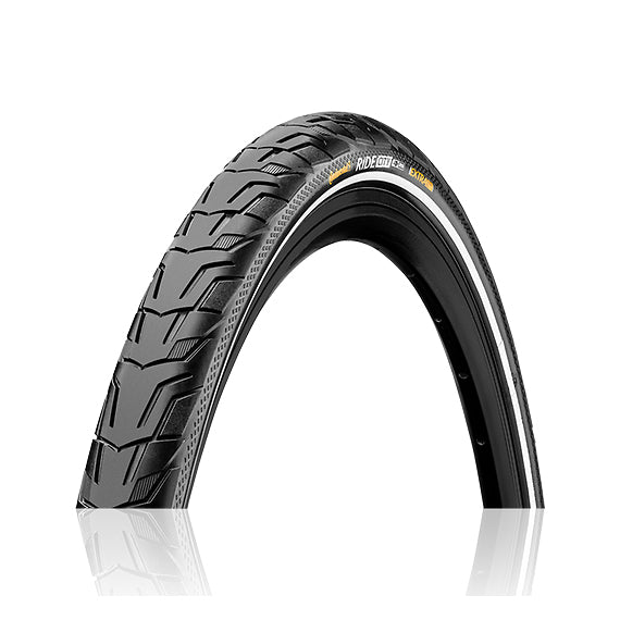 Ride City clincher tire - 28 inch - black - reflective stripe