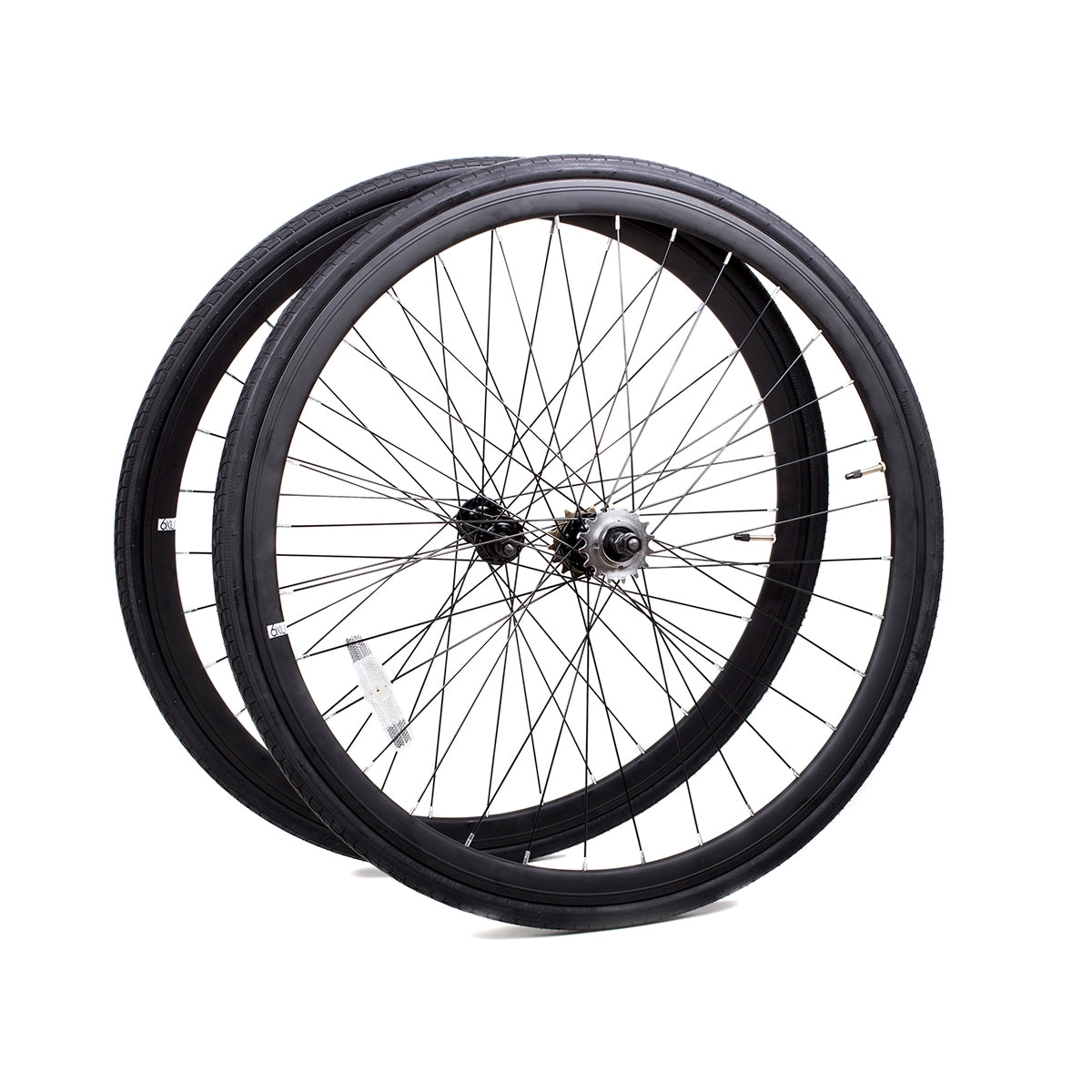 Deep Section Singlespeed Fixed Gear Wielset - 30 mm velgen - zwart