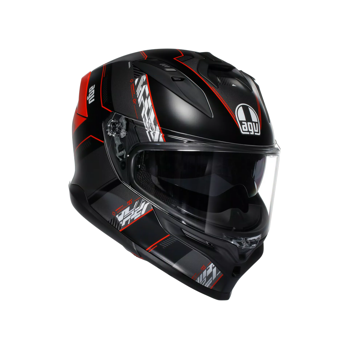 K7 S E2206, Integralhelm - Kyber Matt Zwart/Rood