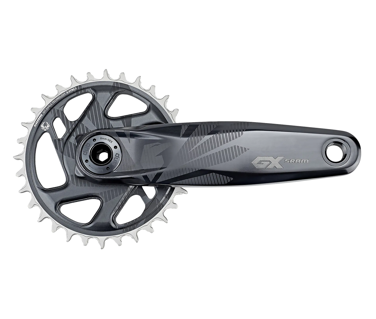 GX Eagle Super Boost Crankset - Black/Grey