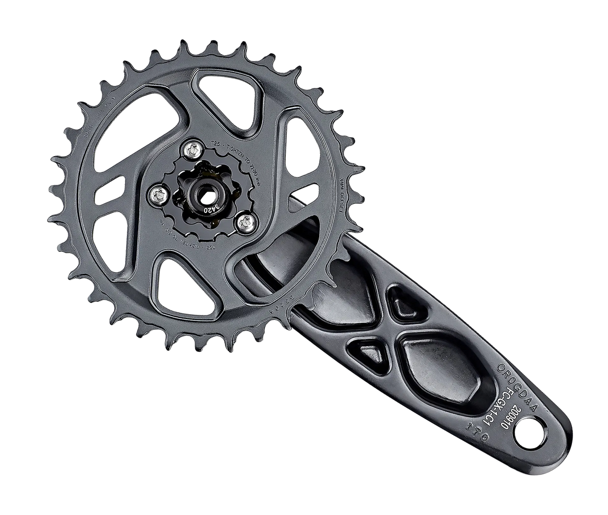 GX Eagle Super Boost Crankset - Black/Grey