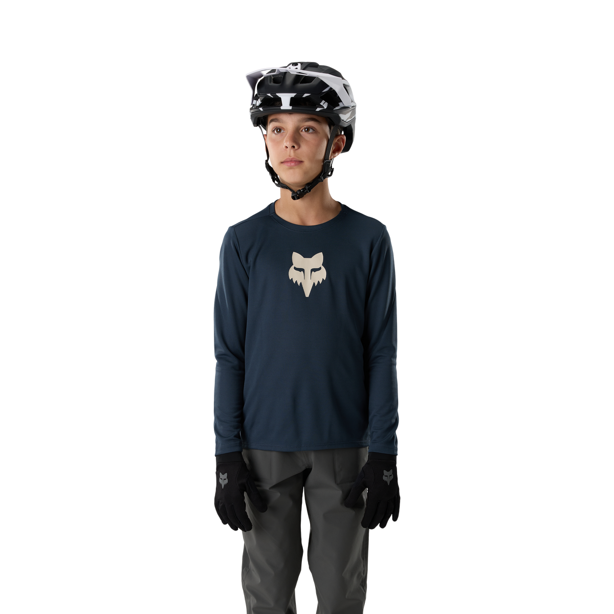 Youth Ranger Long Sleeve Jersey Fox Head - Galaxy Blue
