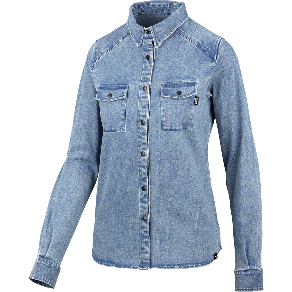 Carve Digger Women Organic Denim Shirt washed blue
