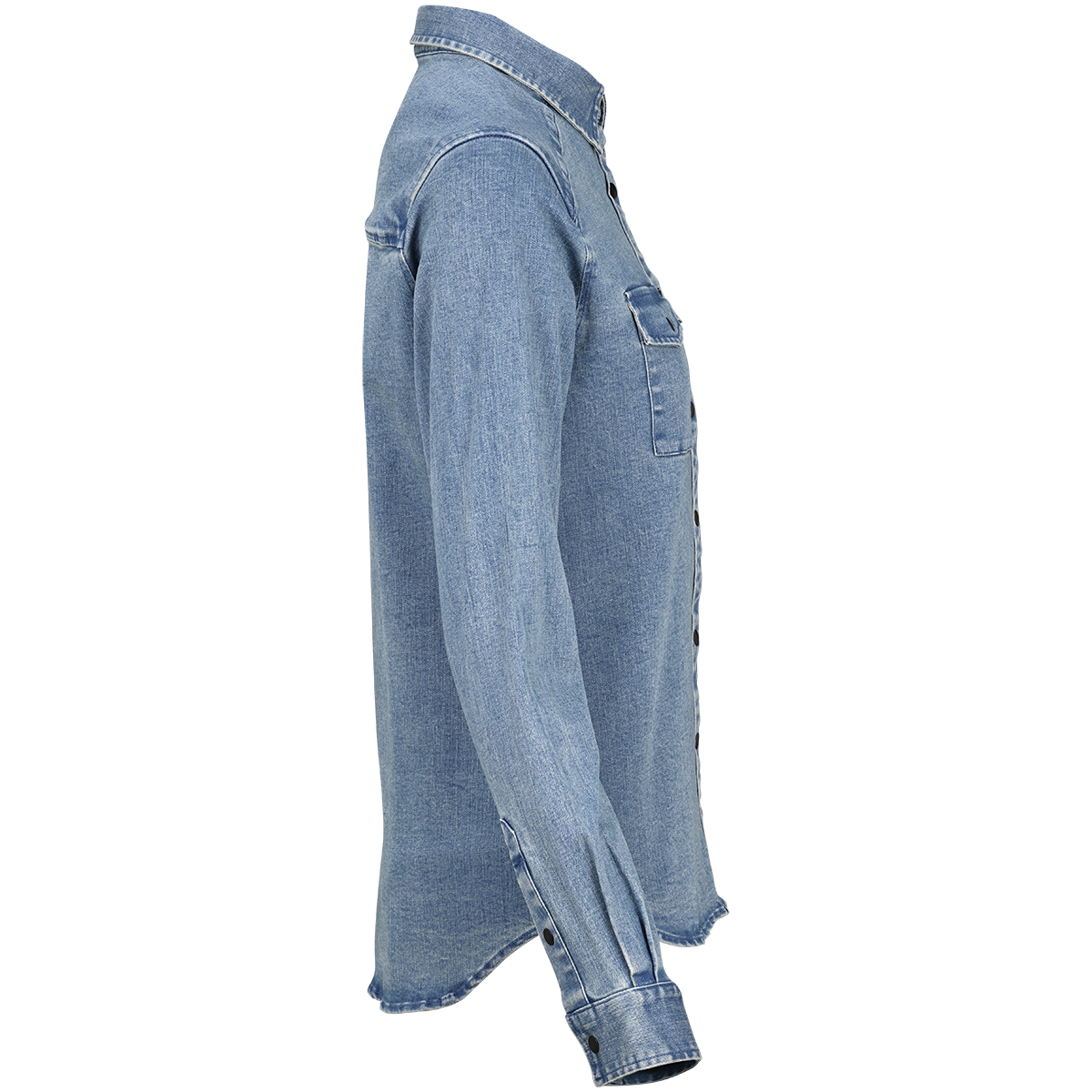 Carve Digger Women Organic Denim Shirt washed blue
