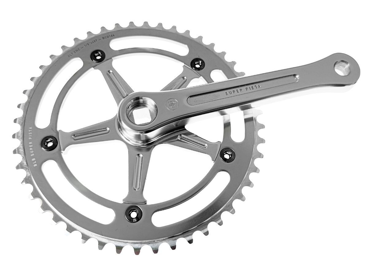 Super Pista crankset 165mm - silver