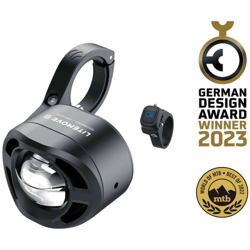 Front light with high beam AEW-230 handlebar mount