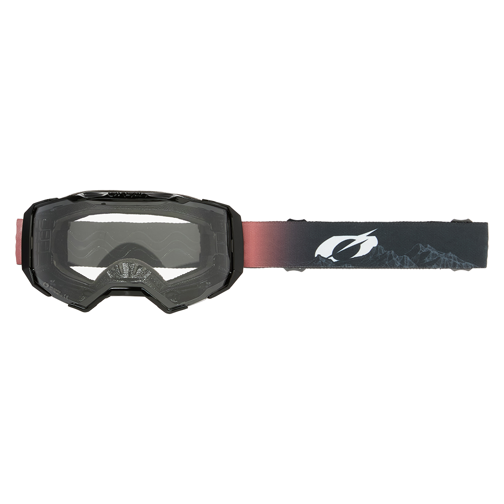 Covert B-22 V.25 Goggle - czarny/czerwony - przezroczysty