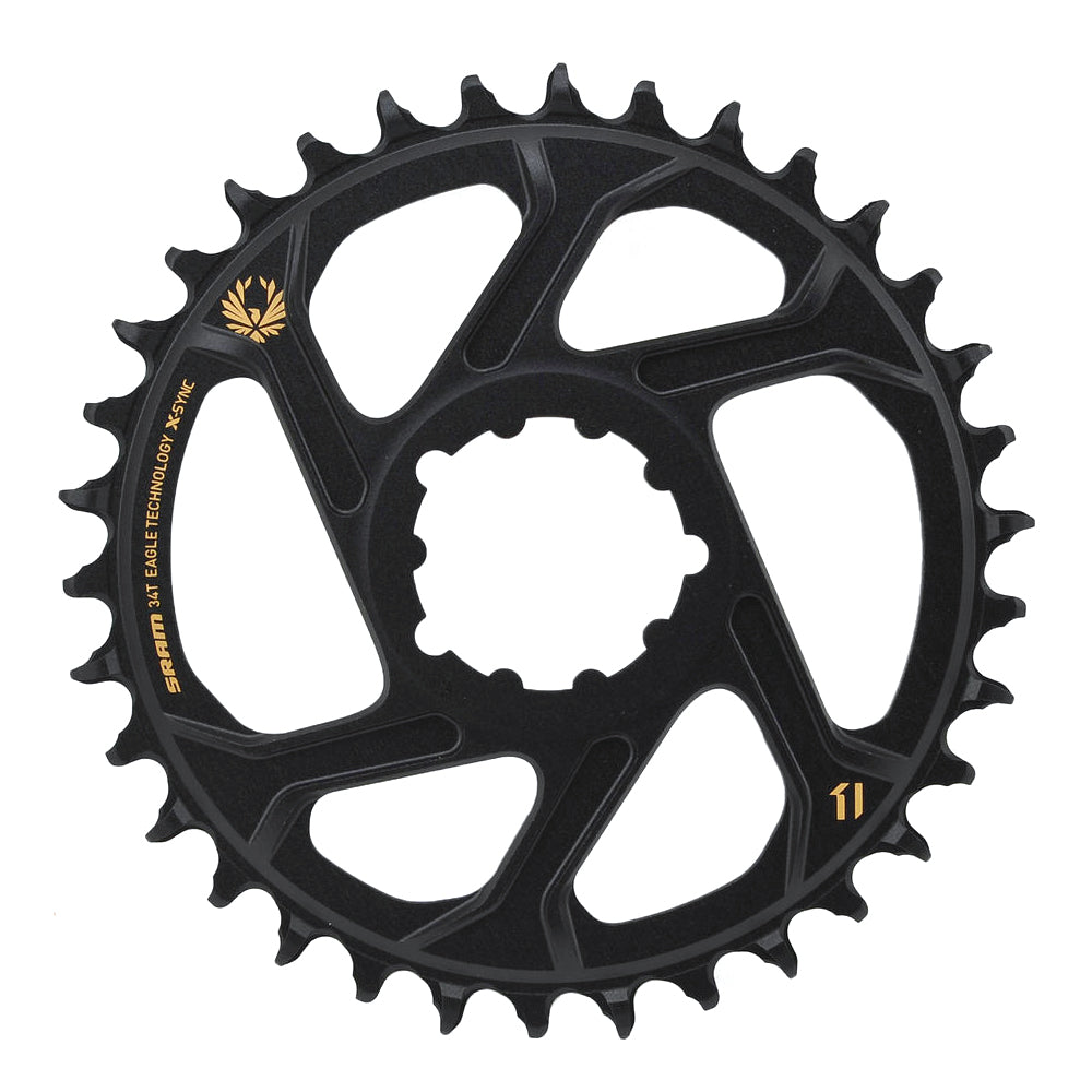X-Sync 2 Eagle Kettenblatt - Direct Mount - 6 mm Offset - schwarz/gold
