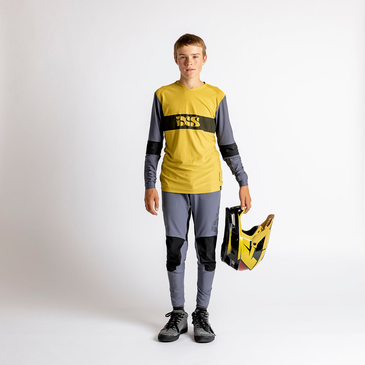 Trigger EVO Kids Long Sleeve Jersey - Acacia / Charcoal iXS