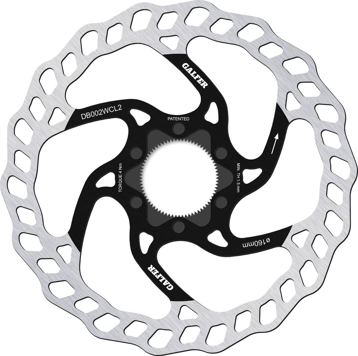 Wave Fixed MTB Centerlock Bremsscheibe 2,0 mm