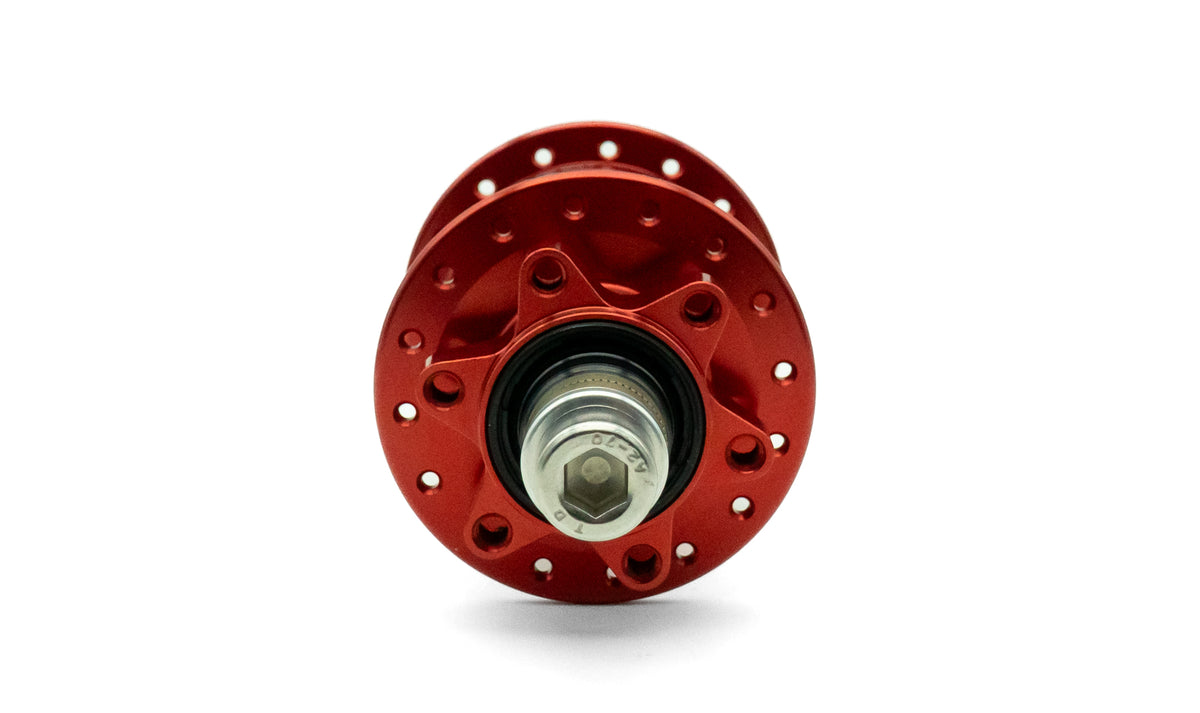 Pro 5 Trial/Singlespeed Hinterradnabe rot 32 Loch - 135 mm Bolt In