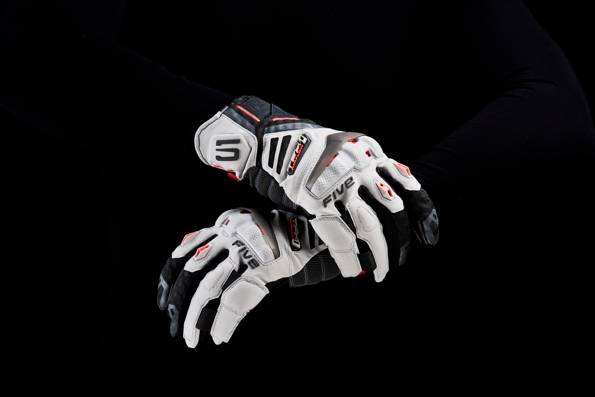 Handschuhe TFX1 Airflow short grau-schwarz-rot