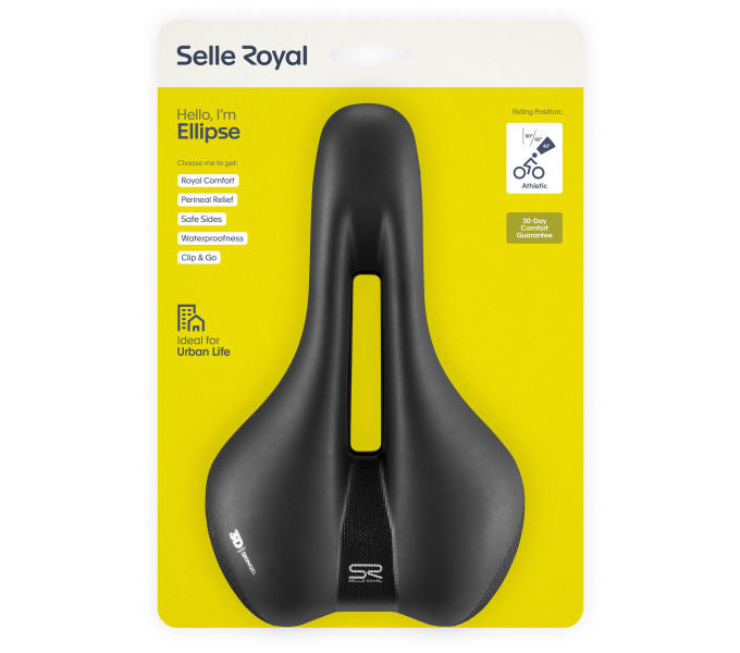 Ellipse Urban Athletic Fahrradsattel - schwarz