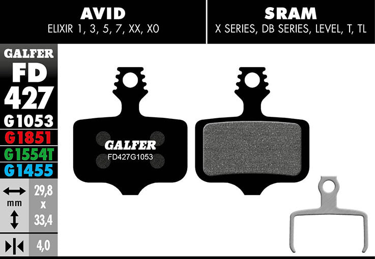 Standard Bremsbelag - Avid Elixir, 1, 3, 5, 7, XX, XO
