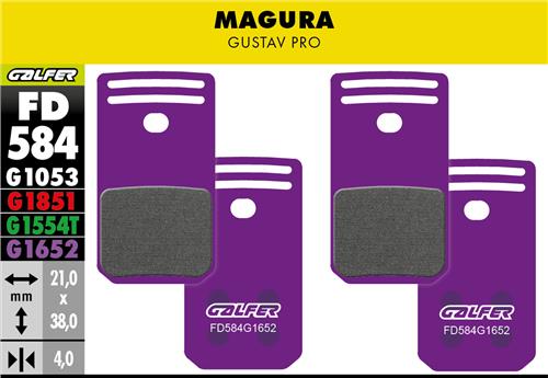 E-Bike Magura Gustav Pro, Disc brake pads