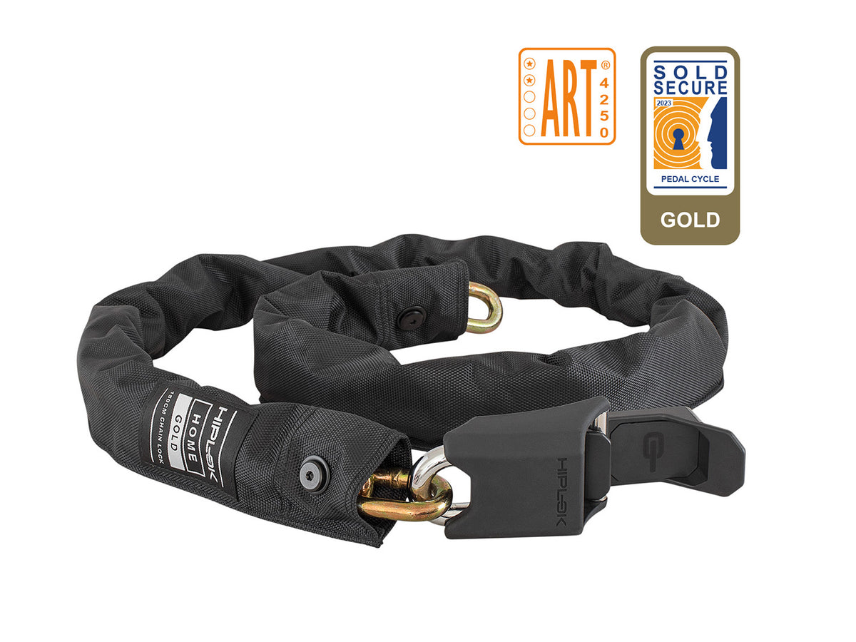 Home, Chain Lock env. 150 cm de longueur, avec Wall Hook - all black