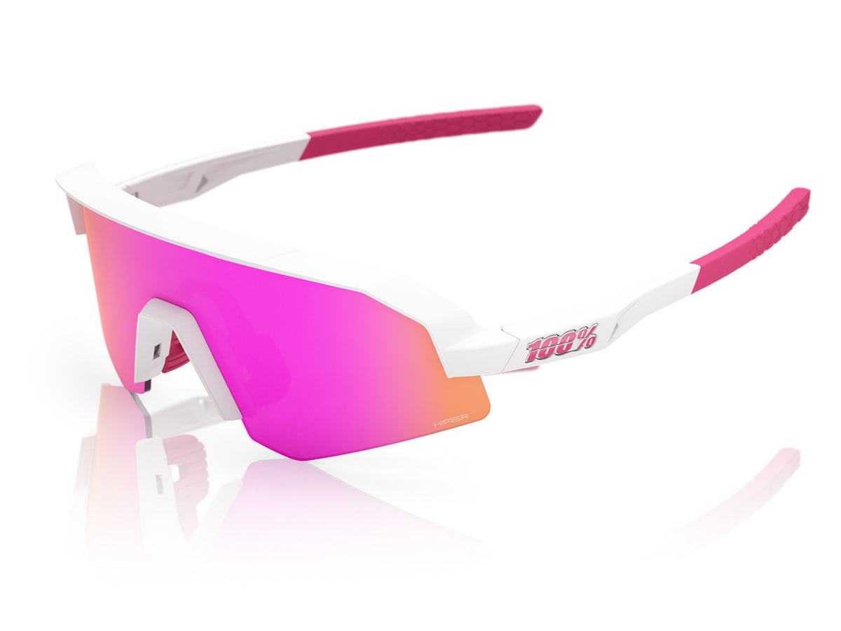 Slendale XS/Youth, HiPER Vital Pink Mirror Lens - Matte White/Pink