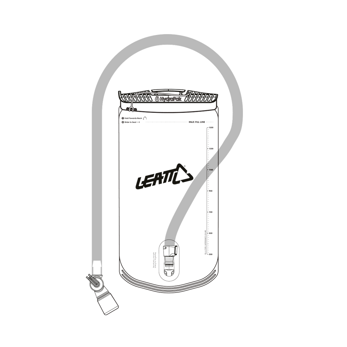 Bladder HydraPak/Leatt 1.5L vertical avec tube & valve de morsure ADV Jackets