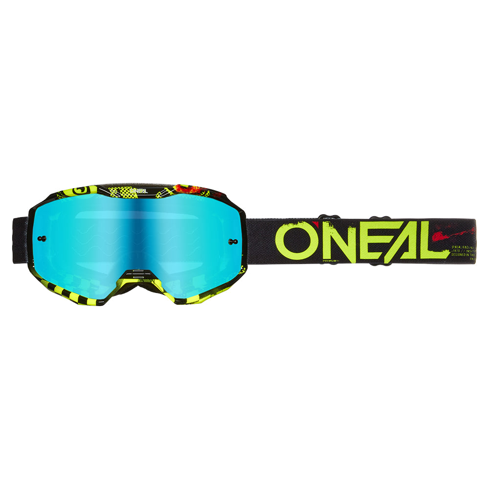B-10 Goggle ATTACK black/neon yellow - radium blue