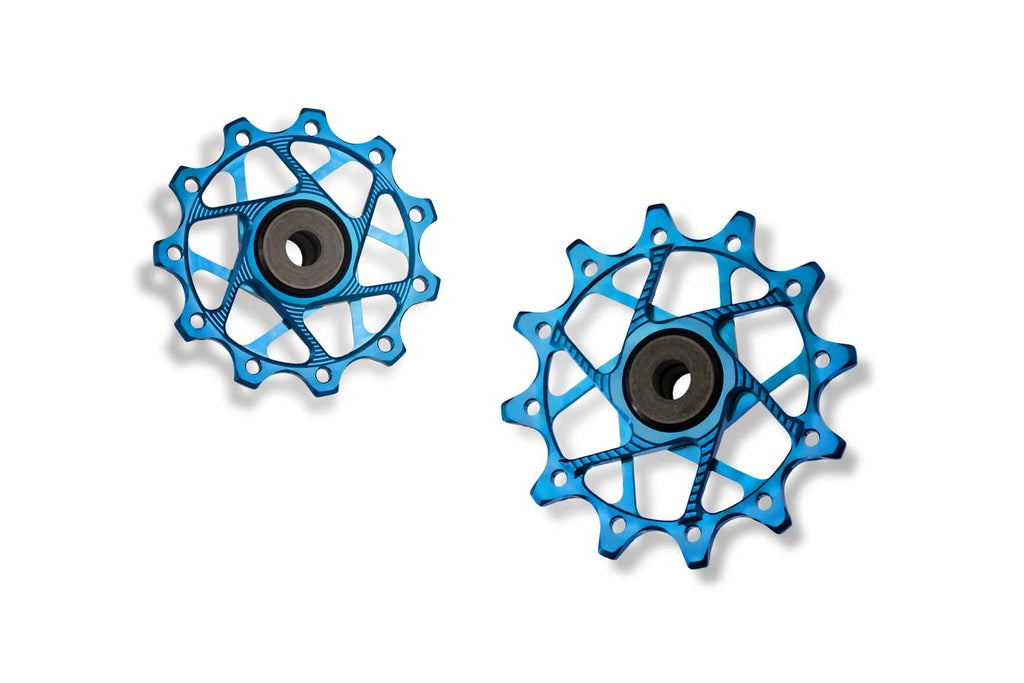 Shimano derailleur pulleys, 11T/12T, 11-speed - blue