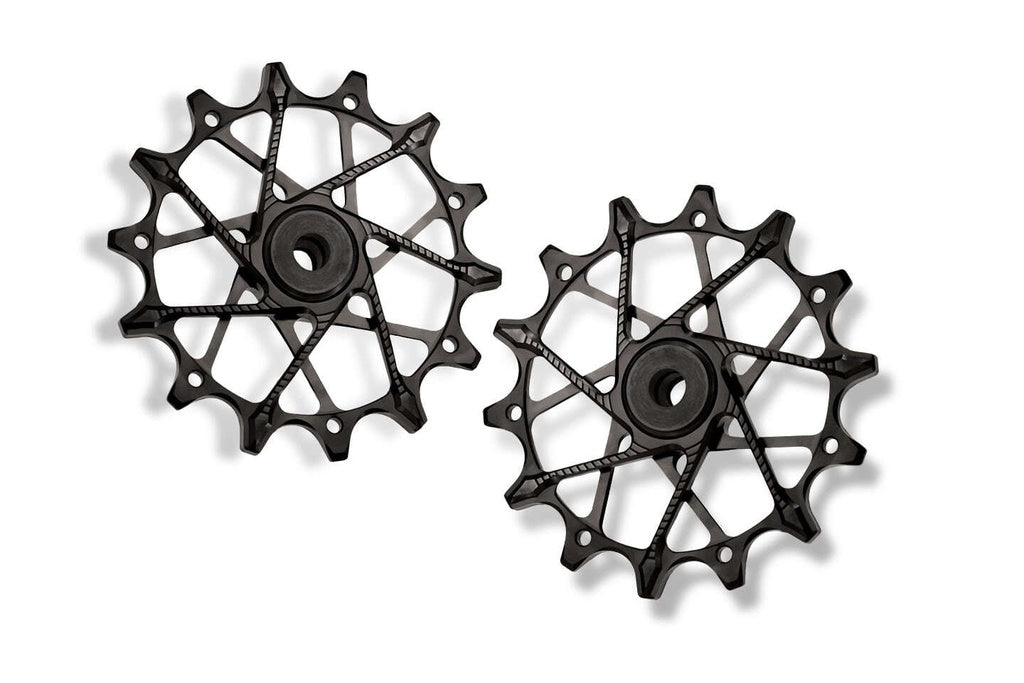 Shimano derailleur pulleys, 14T/14T, 12-speed - black