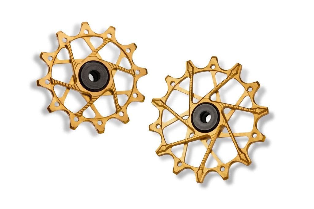 Sram derailleur pulleys, 12T/14T, 11/12-speed - gold