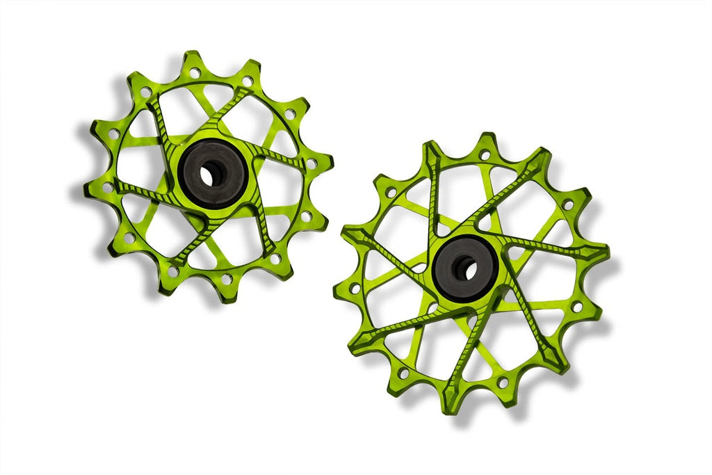 Sram derailleur pulleys, 12T/14T, 11/12-speed - green