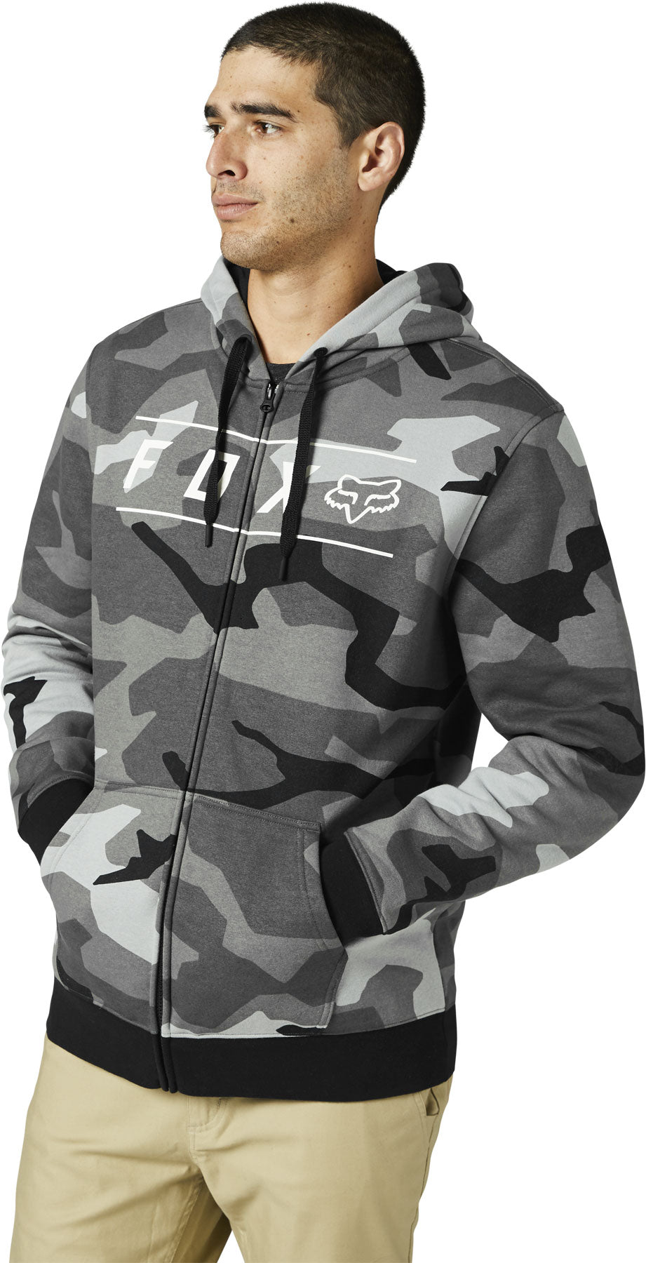 Pinnacle Camo Zip Fleece - black camo