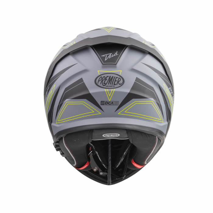Integralhelm Devil EL Y Grey BM - grau-schwarz-gelb