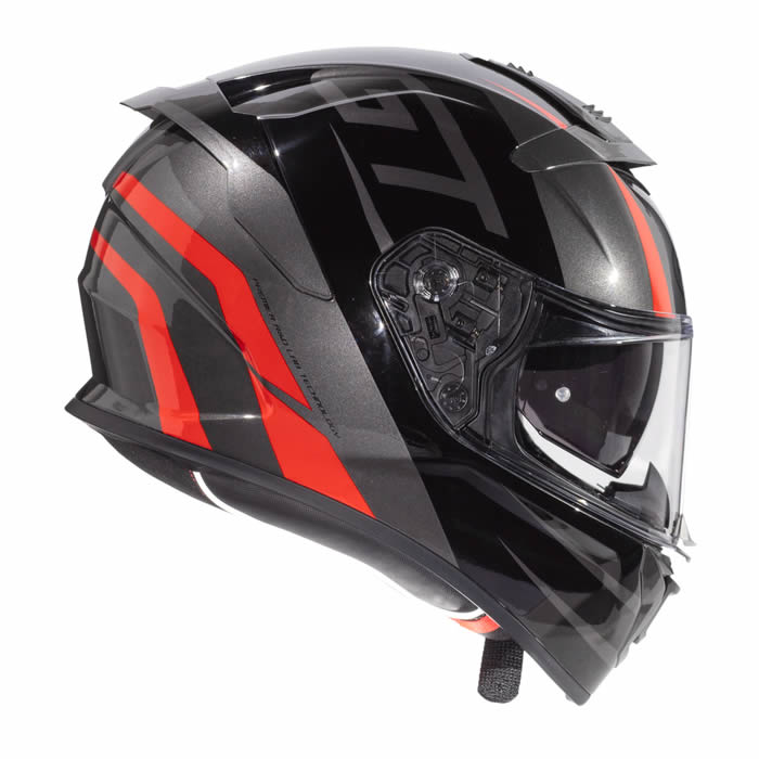 Integralhelm Devil GT 17 - grau-schwarz-rot