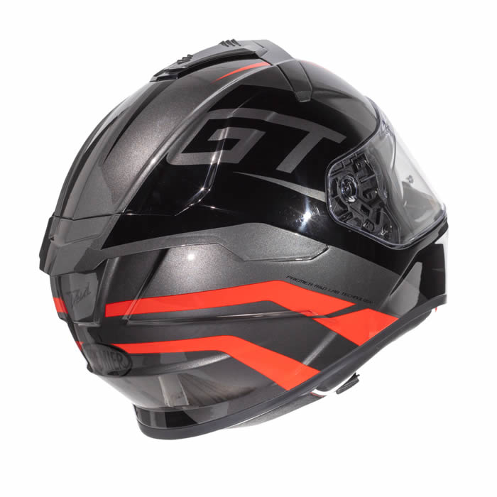Integralhelm Devil GT 17 - grau-schwarz-rot
