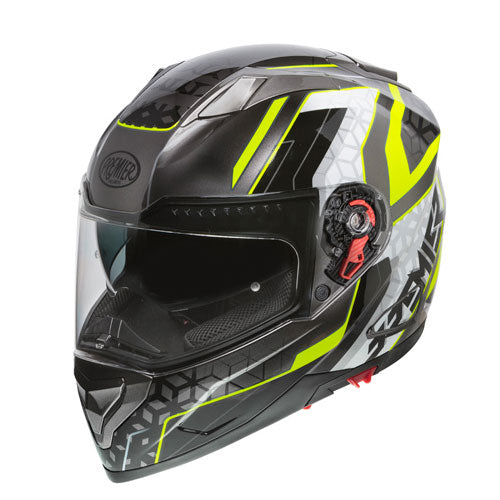 Integralhelm Vyrus EM Y17 - silber-fluo gelb-weiss