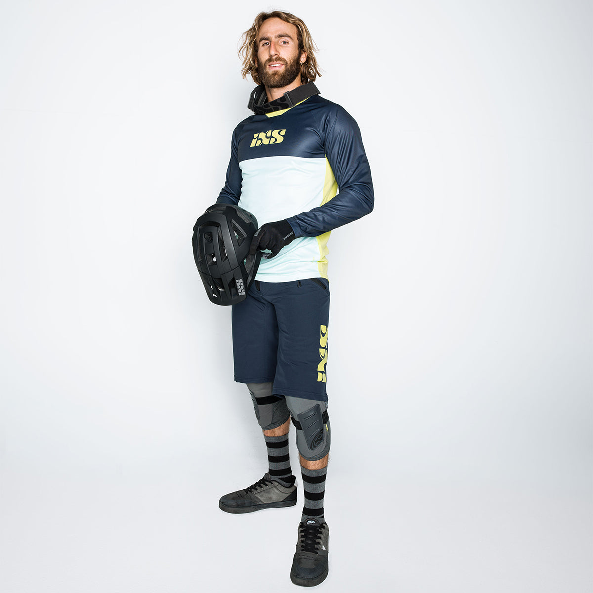 Trigger X Langarm Trikot - Blau/Gelb iXS