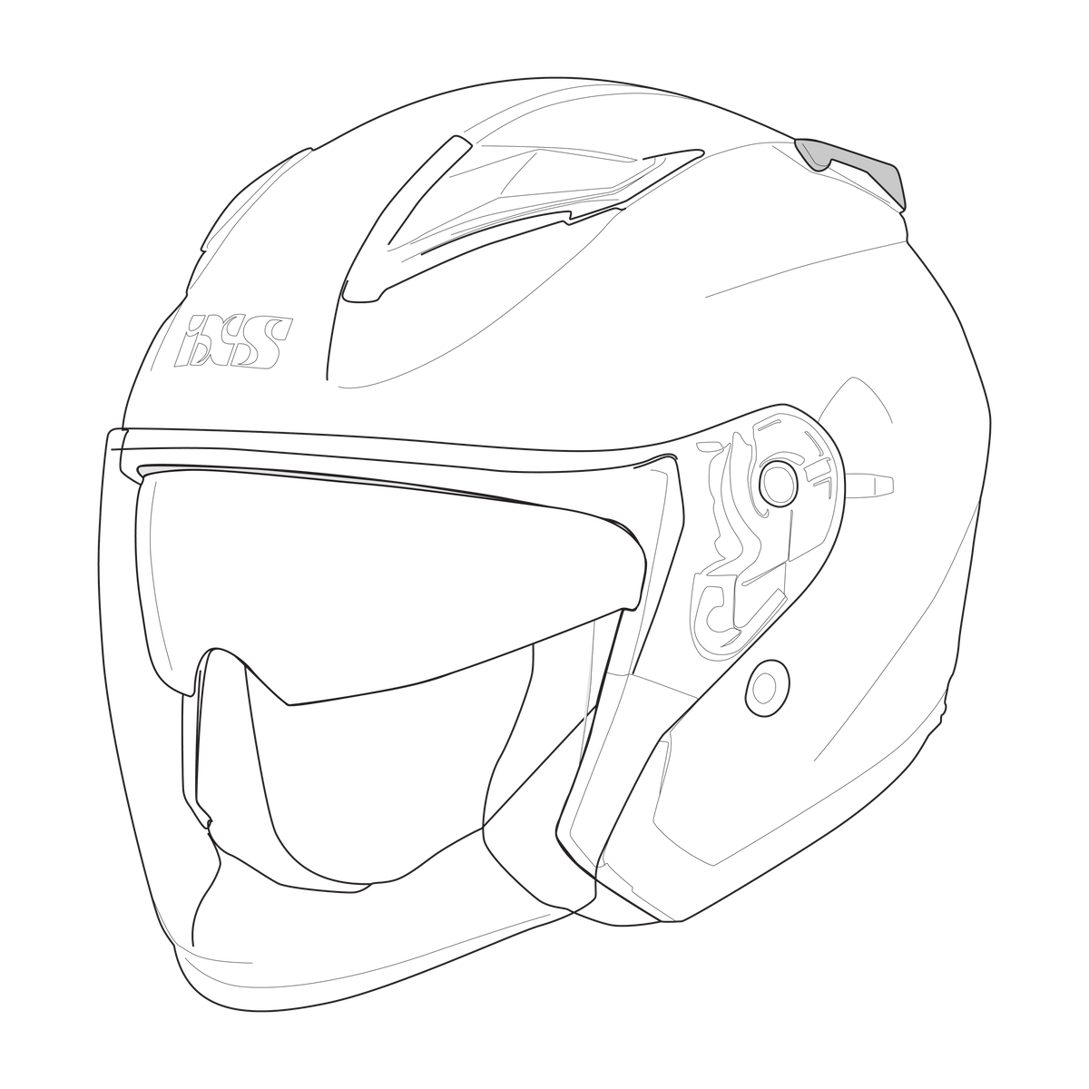 Hintere Belüftung iXS868 SV matt schwarz