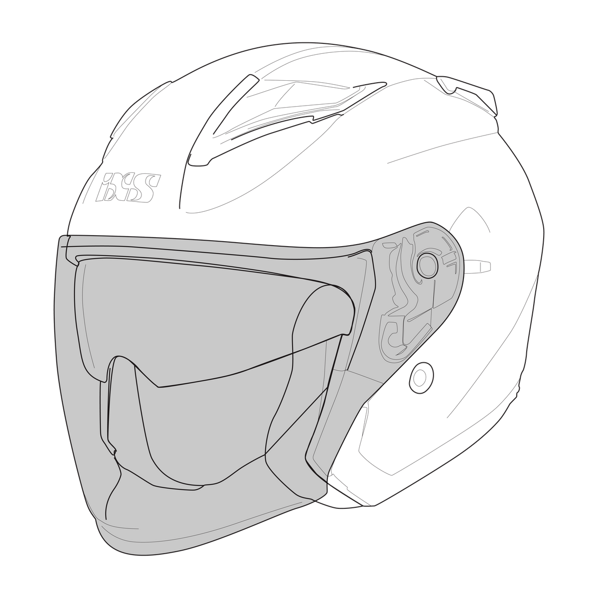 Visier iXS868 dunkel SV