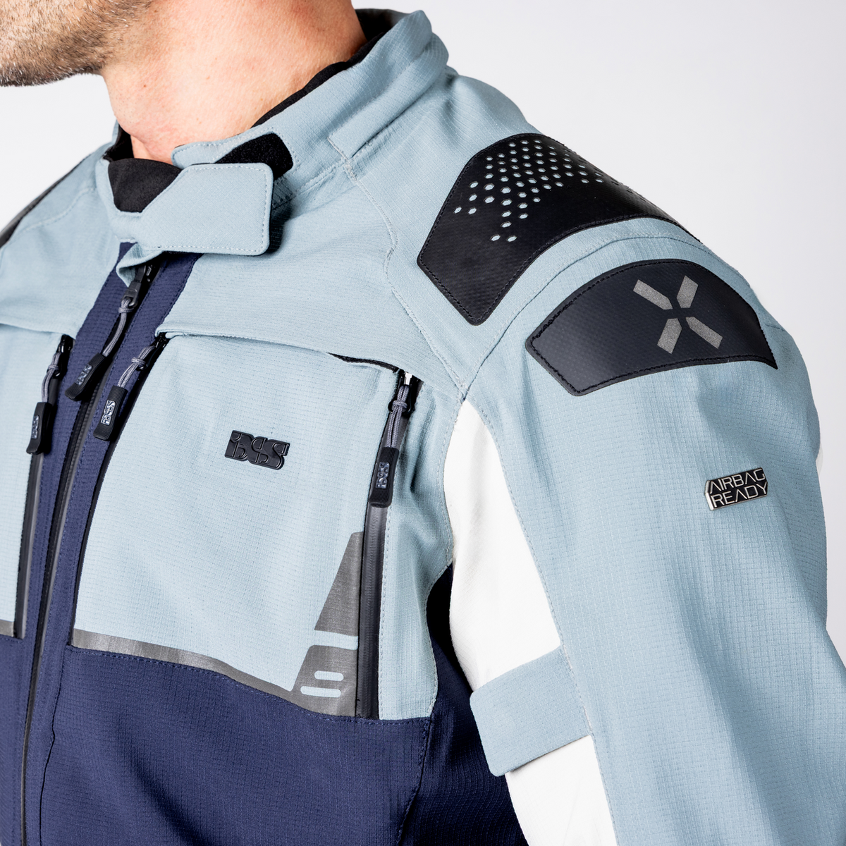 iXS-Tourster-STX 2.0 Laminatjacke - dunkelblau-blau grau-cool grau-30