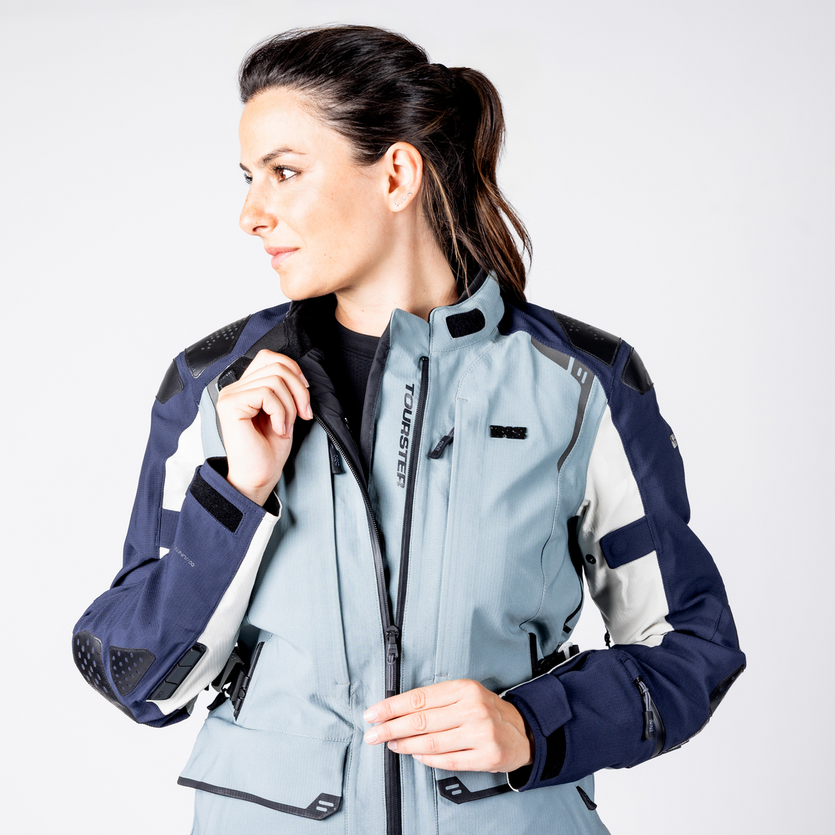 Tourster-STX 2.0 WMS Laminatjacke - dunkelblau-blau grau-cool grau iXS
