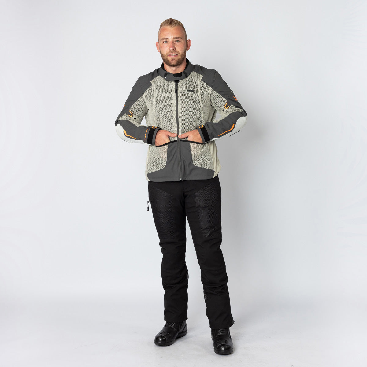 Tourster-BigAir 1.0 Jacke steingrau-dunkelgrau-orange