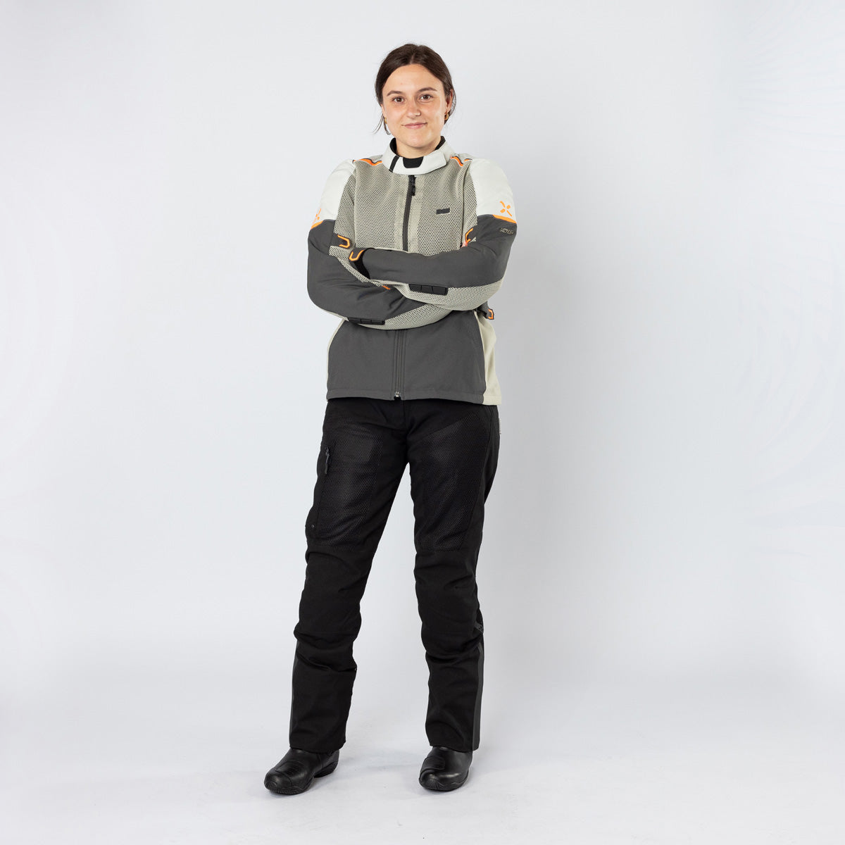 Damen Tourster-BigAir 1.0 Jacke dunkelgrau-steingrau-orange