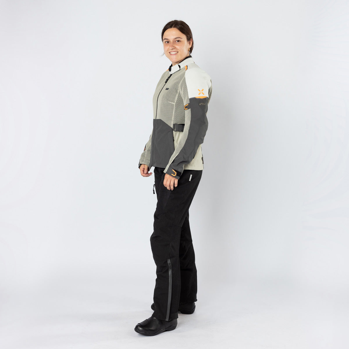 Damen Tourster-BigAir 1.0 Jacke dunkelgrau-steingrau-orange