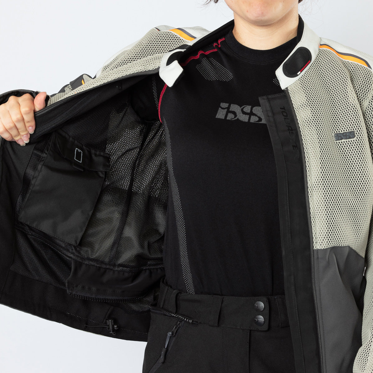 Damen Tourster-BigAir 1.0 Jacke dunkelgrau-steingrau-orange