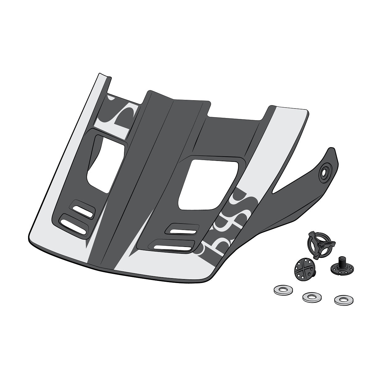 Visor + Pins Xact Evo XS - grey - XS