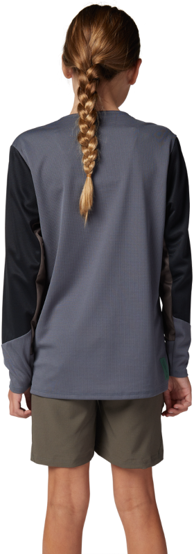 Youth Defend Long Sleeve Jersey - Graphite