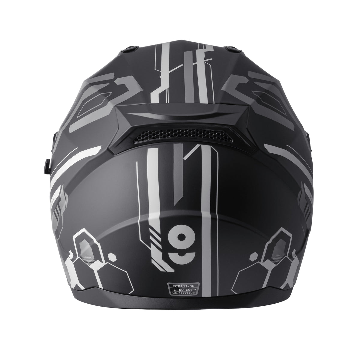 Integralhelm Hexago Graphic matt-grau