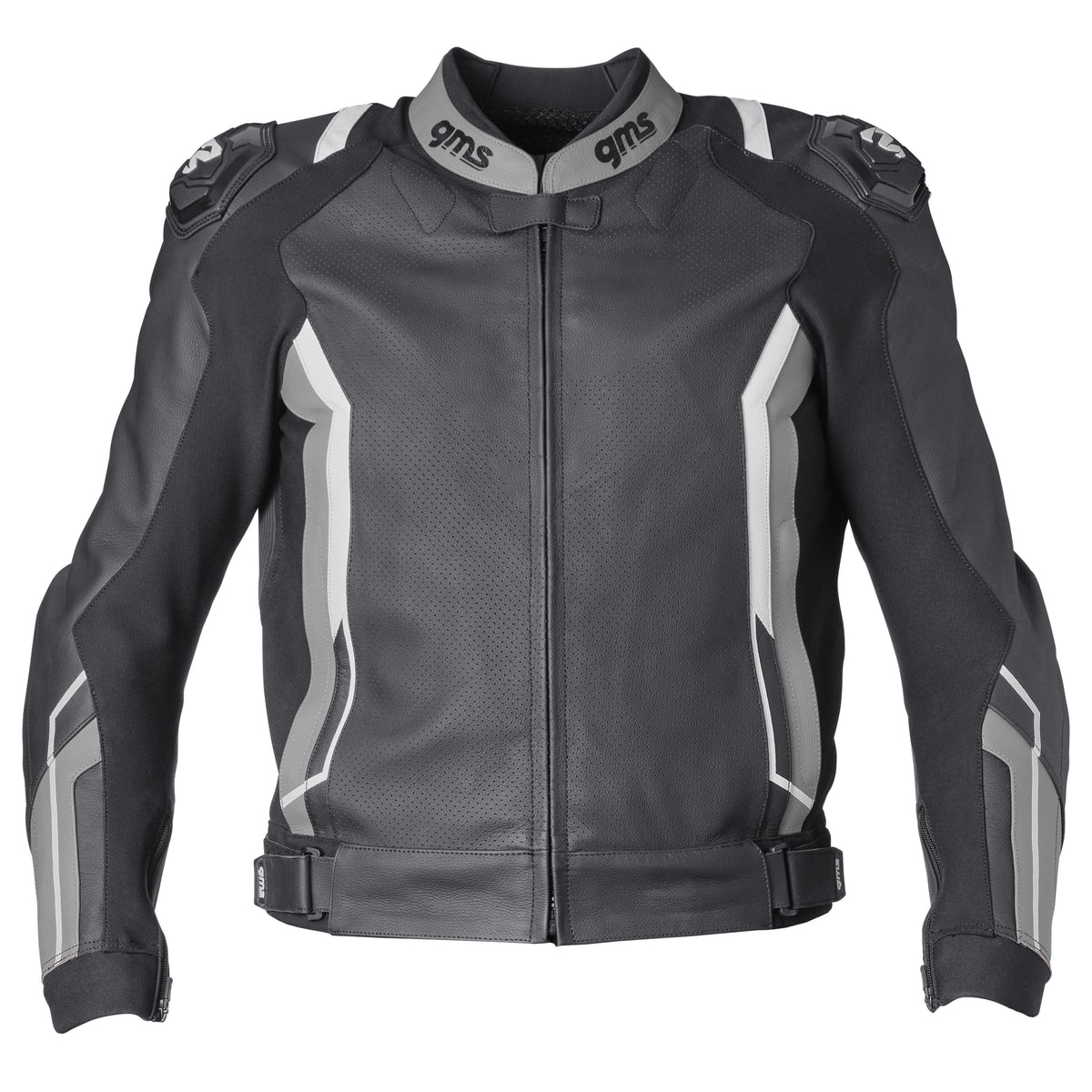 Lederkombi GR-1 2PC schwarz-grigio-weiss
