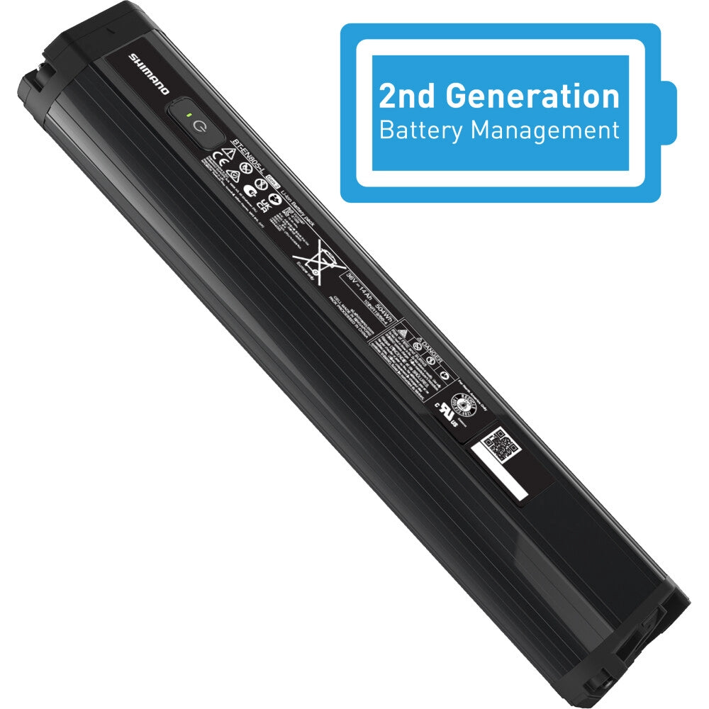 Batterie SHIMANO E-BIKE SYSTEMS BT-EN805-L cadre/intégrée, 504Wh (version longue, boît
