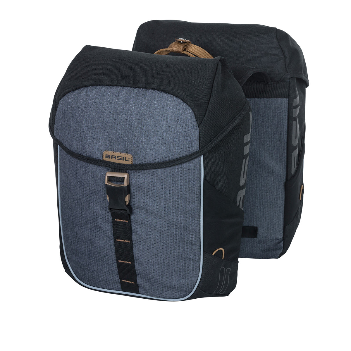 Double sacoche Miles noir/gris - 34 litres