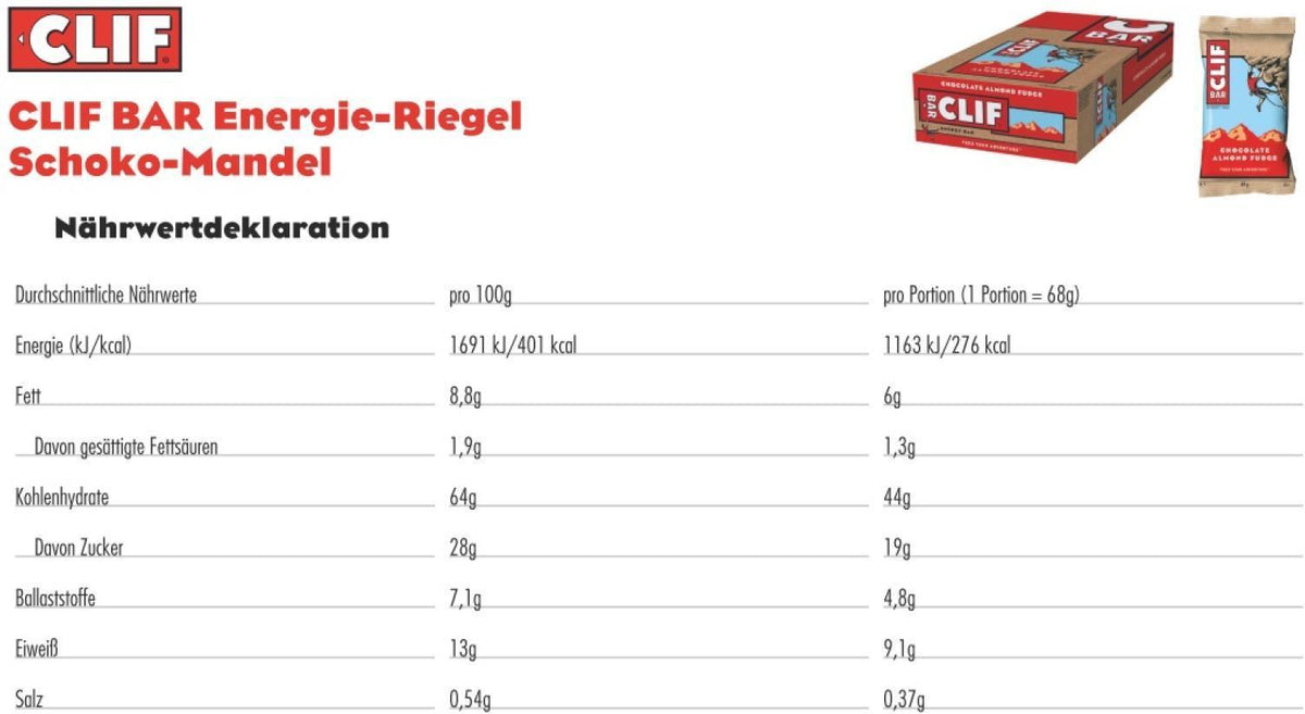 Original Energy Bar Energie Riegel - Chocolate Almond Fudge
